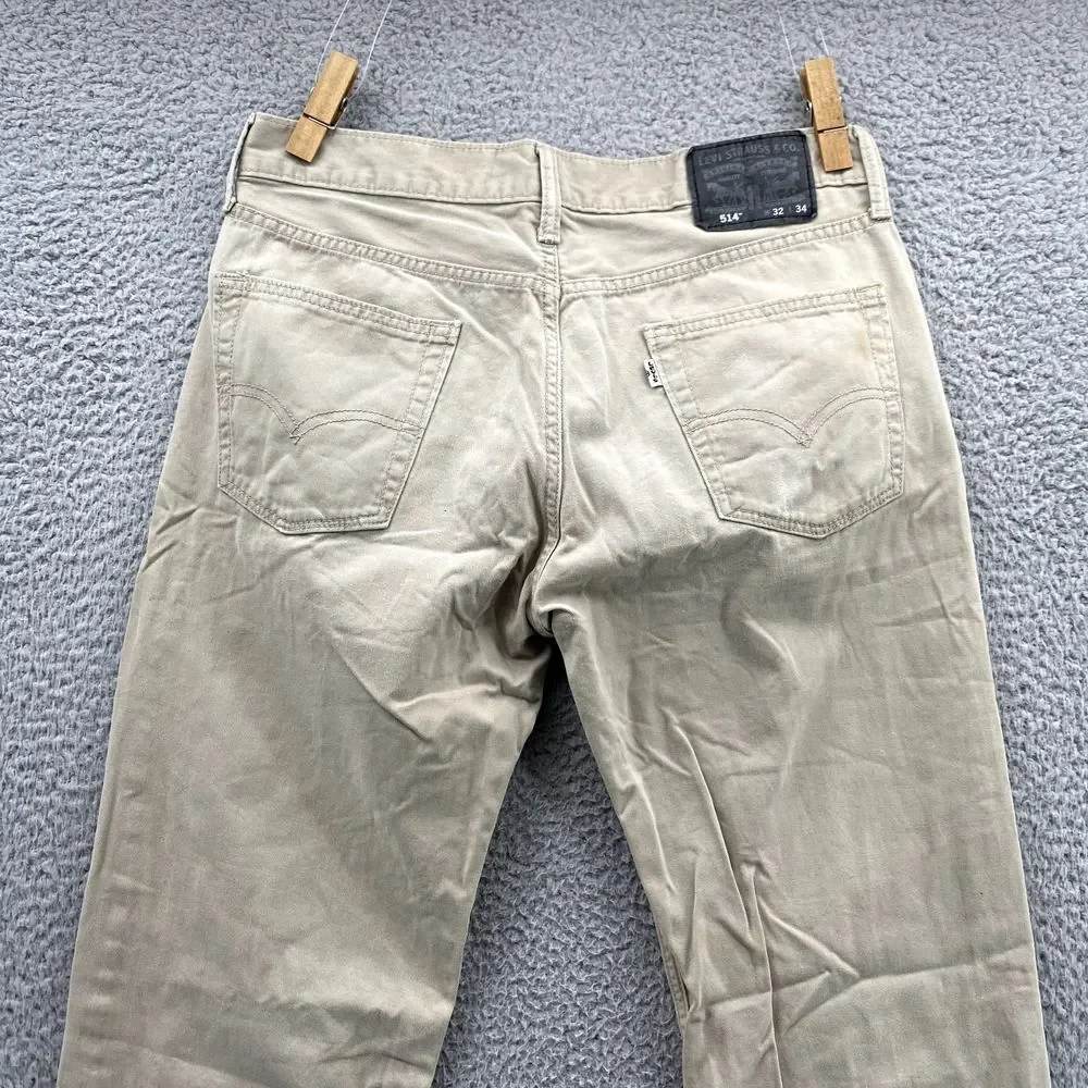 Levi's 514 Jeans Men 32X32* Beige Khaki Straight 90's Clasic Academia Streetwear
